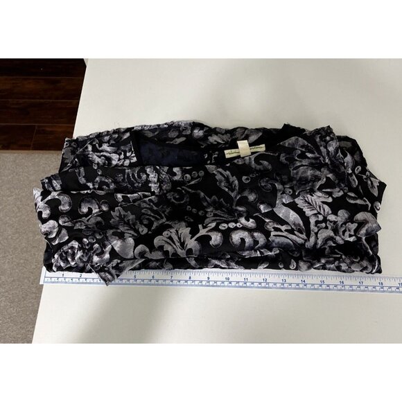 Staring at Stars Cropped Top Womens Size S Sheer Fairy Grunge Velvet - Picture 9 of 11